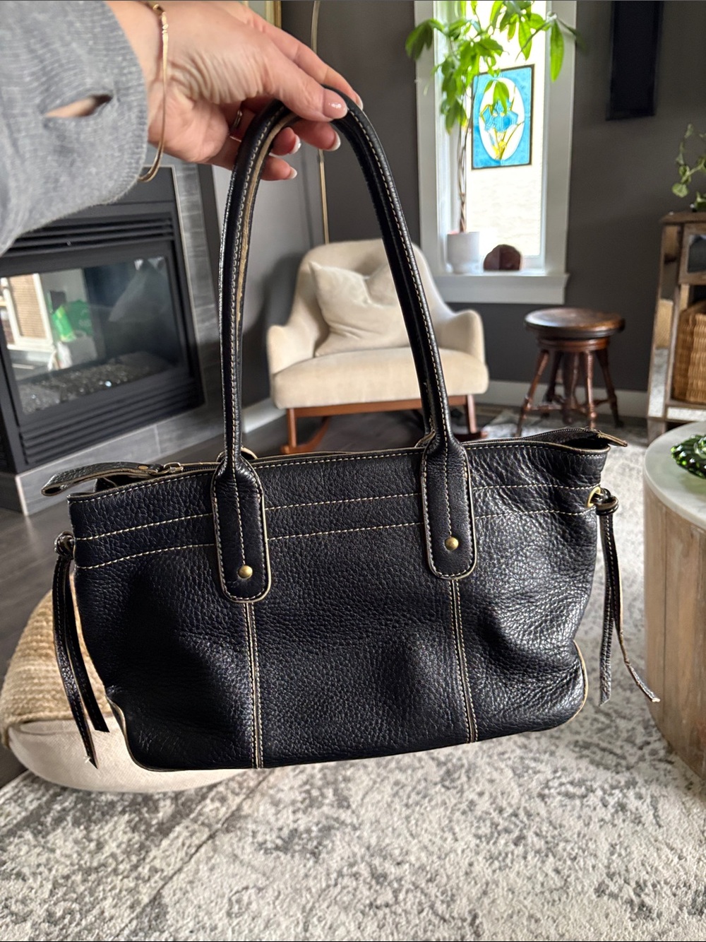 Black DANIER genuine leather bag